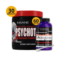 INSANE LABZ - Preentreno Psychotic grape + Creatina Ultimate Nutrition 300gr