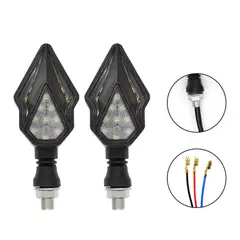 GENERICO - Direcionales Para Moto 20 Led Luz Blanca Con Direcional Ambar Universal 2pcs