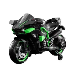 GENERICO - Moto a bateria para Niños KAWASAKI - Negro con verde