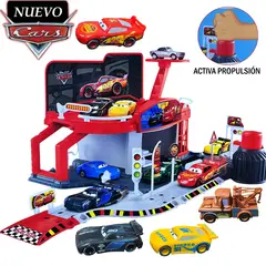 DISNEY PIXAR - Juguete Pista de Estacionamiento CARS con Propulsor WT018