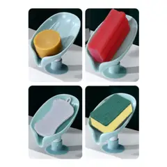 GENERICO - JABONERA TIPO HOJA DESMONTABLE PRACTICO COLOR GRIS