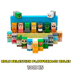 GENERICO - Bloques Cubos Magnéticos Brainrot Tralalero 100 Pcs