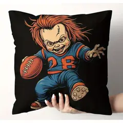 GENERICO - Funda para Cojín Decorativo Terror 45x45 cm Diseño Cine Horror Chuky