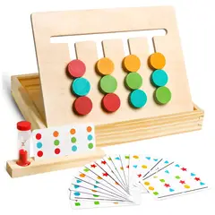 GENERICO - Juego Didáctico Montessori de Colores y Formas en Madera