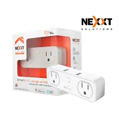 NEXXT SOLUTIONS - Enchufe Smart Nexxt NHP-D610 2 Salidas NEMA 5-15R 2 USB Control Voz