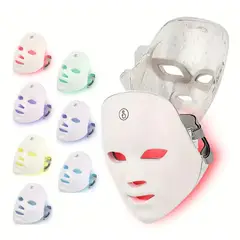 IMPORTADO MC - MASCARA FACIAL LED 7 COLORES USB REJUVENECIMIENTO