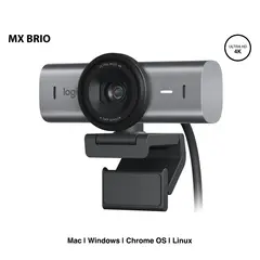 LOGITECH - CÁMARA WEB MX BRIO PRO 700 ULTRA HD 4K USB-C NEGRO 960-001548