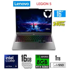 LENOVO - Laptop LEGION 5 2025 Intel Core ULTRA 9 275HX RAM 16GB 1TB SSD RTX 5060 8GB 16" WQXGA 240Hz