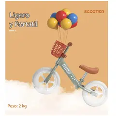 GENERICO - BICICLETA DE EQUILIBRIO BALANCE VINTAGE PARA NIÑOS-ROSADO Y VERDE
