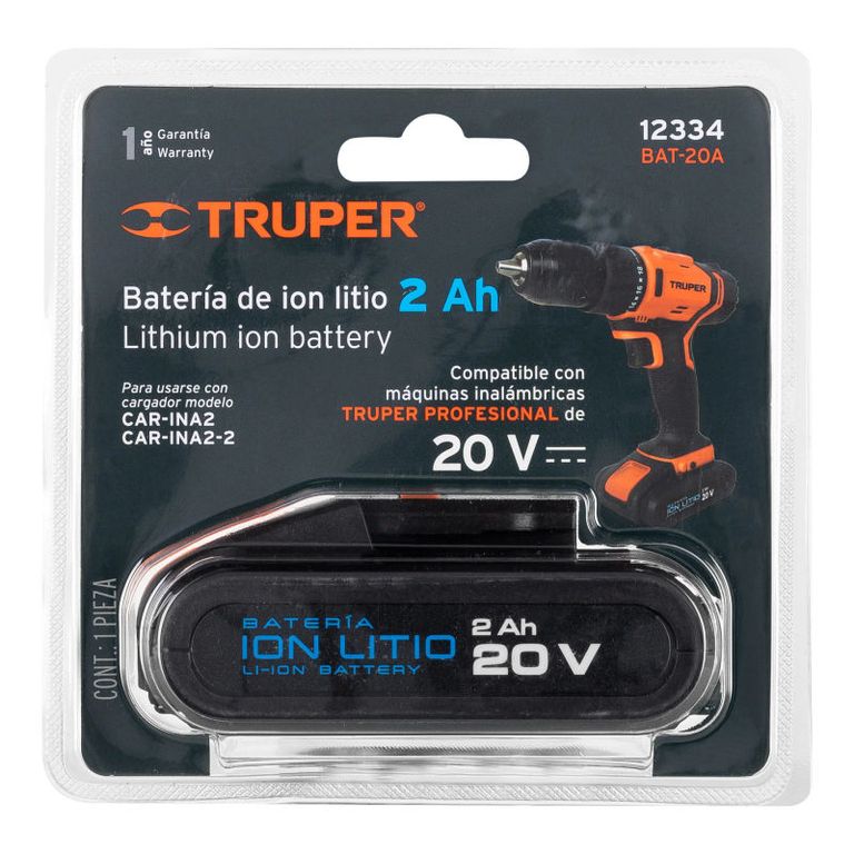 Batería ion litio 20 V para TALI-20A-2 y ROTI-20A-2 - 12334