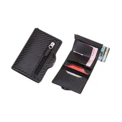 GENERICO - Billetera Inteligente Rfid Anti Clonación Tarjetas - Monedero y Broche de Seguridad