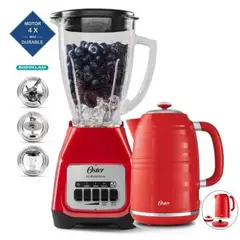 OSTER - COMBO Licuadora BLSTKAG-RPB y Hervidor BVSTKT4177R