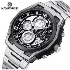 NAVIFORCE - Plateado Negro NF8051S