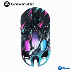 GRAVASTAR - Mouse MERCURY XPRO Inalámbrico 8K Dongle NEON GRAFFITI EDICIÓN ESPECIAL