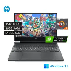 HP - Laptop Gaming Victus 15-FB3093 - AMD RYZEN 7 7445HS 16GB 512GB RTX 4050 6GB 15.6″ FHD 144Hz W11
