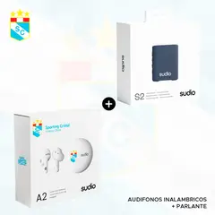 SUDIO - AUDIFONOS A2 SPORTING CRISTAL + PARLANTE PORTATIL S2 AZUL