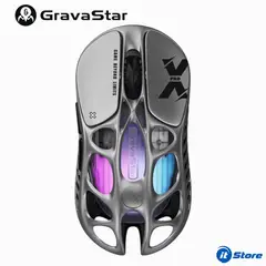 GRAVASTAR - Mouse MERCURY XPRO Inalámbrico 8K Dongle INTERSTELLAR SILVER
