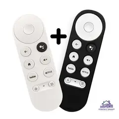 GENERICO - Control Remoto Para Chromecast Google TV 4K HD + Funda Color Negro