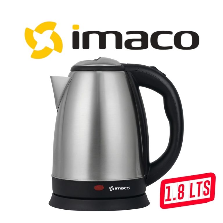 HERVIDOR 18LT 1500W COLOR PLATEADO C NEGRO