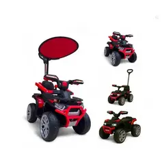 GENERICO - Cuatrimoto con Guiador Llantas de Jebe Musical Luces y Bluetooth