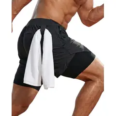 ALPHA FIT - Short deportivo Hombre con licras - Ropa deportiva Gym - Alphafit