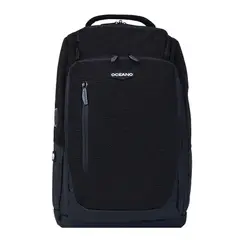 OCEANO - Mochila Atom Negro Porta Laptop - Bolsillos Internos Puerto USB
