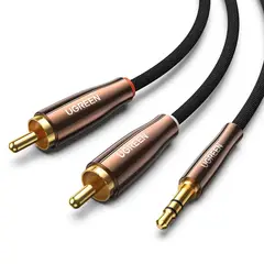 UGREEN - Cable de Audio 3.5 mm mini jack (male) a 2RCA (male) 1m Cobre Adaptador AV170 - 80845