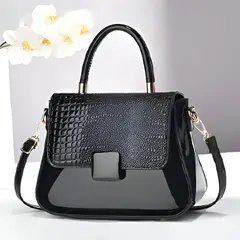 GENERICO - Cartera Croc Negro Elegance