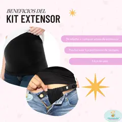 GENERICO - Kit Alargador Pantalón y Extensor Polo p Embarazada Cicciobello