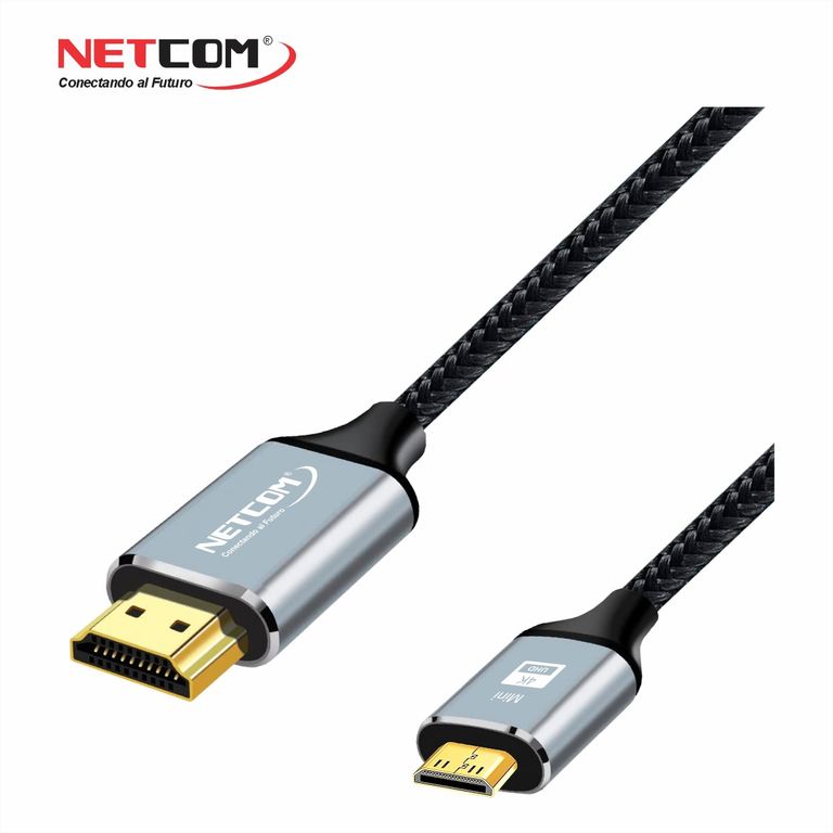 CABLE MINI HDMI A HDMI DE 1.80 MTS UHD 4K@60Hz V2.0 - NETCOM