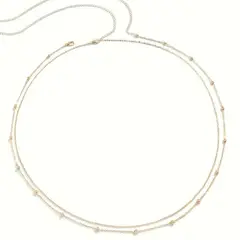 MORITA BAG STORE - 2 PIEZAS DE CADENAS DE CINTURA ESTILO COLOR DORADO ACCESORIO FESTIVO