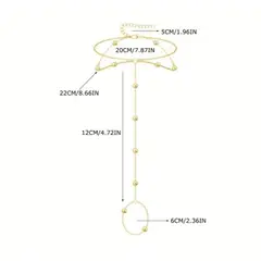 MORITA BAG STORE - TOBILLERA ELEGANTE CON ESFERAS PEQUEÑAS COLOR DORADO