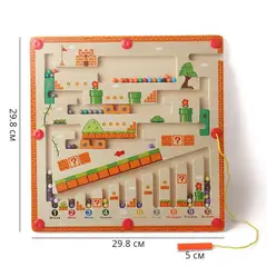 GENERICO - Tablero Laberinto Magnético Montessori de Colores, Números y Habilidades con Registro Sanitario