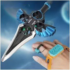 GENERICO - Avión Dron Espada Voladora Acrobática 360° con Doble Control Remoto Azul