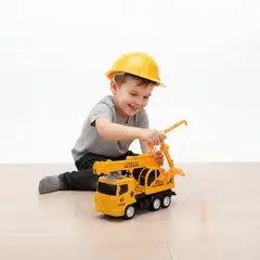 GENERICO - Set Construcción Camión Grúa Casco y Accesorios Juguete para Niños