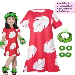 GENERICO - Vestido Lilo Stitch Niñas Importado - Talla 4 hasta 16