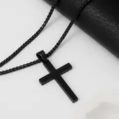 GENERAL - Cruz Negra de Acero Premium Estilo Urbano y Distinción