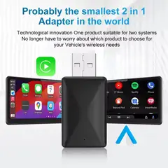 GENERICO - Adaptador CarPlay y Android Auto Inalámbrico de Alta Velocidad Original