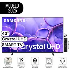 SAMSUNG - Televisor Crystal 43 Crystal 4K UHD UN43U8000FGXPE