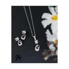 CATITO - CONJUNTO PLATA 950 - GATITO ESTILIZADO