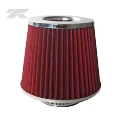 GENERICO - Filtro de Aire Cónico Deportivo Universal Rojo