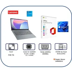 LENOVO - Laptop Intel Core i5-12450H / 16Gb RAM DDR5 / 512Gb SSD - Windows 11 M. Office 2024