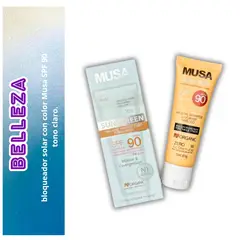 GENERICO - Bloqueador Solar 90 SPF - MUSA - Efecto Base Piel - TONO CLARO