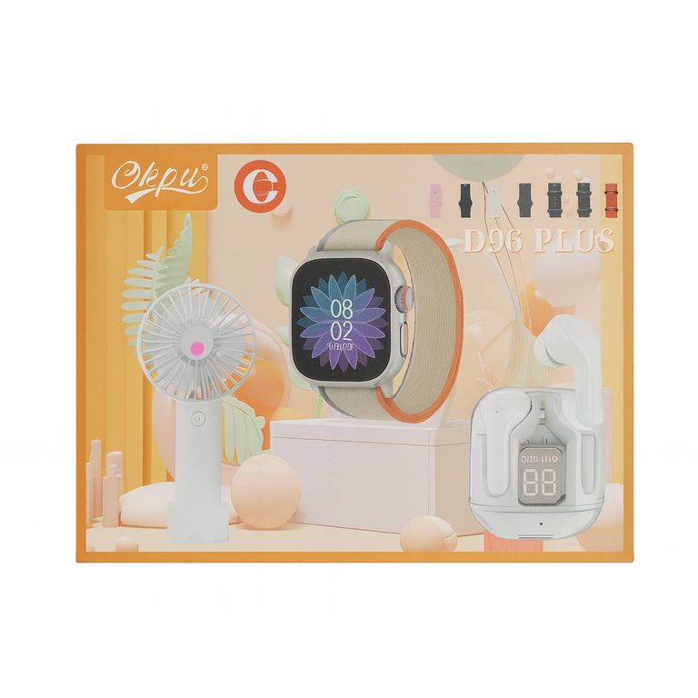 SMARTWATCH D96 PLUS BIG SCREEN PACK CON ACCESORIOS MÁS AURICULARES BLUETOOTH