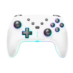 SEISA - Control Pro Wireless RGB Turbo Para Switch 1 Y 2 Android y PC Blanco