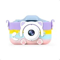OEM - Cámara digital Infantil foto y video X5S Doble Lente - celeste con Rosado