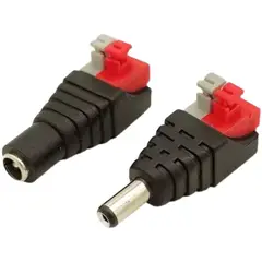 GENERICO - Conectores DC 55×21 mm Macho Hembra sin Soldar Terminal de Presión 12V 200W Par de Conexión Rápida