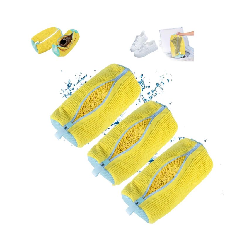 Bolsa De Limpieza De Zapatos Portatil Para Lavadora x 3