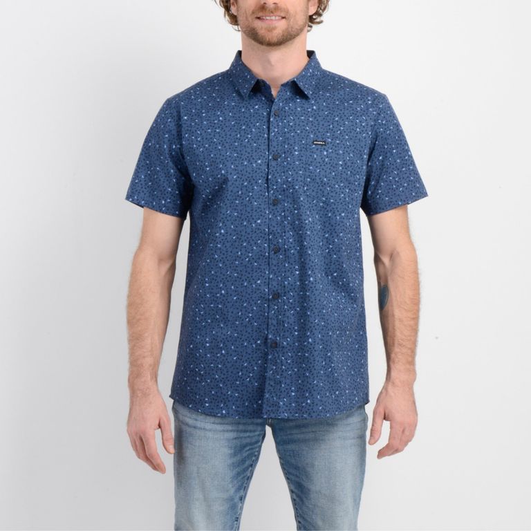 Camisa Jacquard Blue Oneill Manga Corta