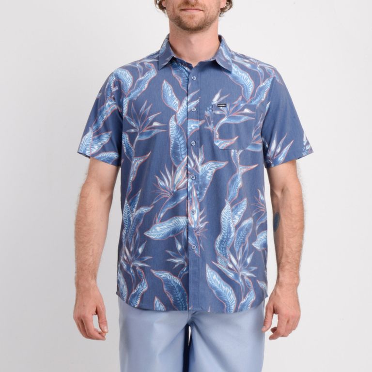 Camisa Tropical Blue Oneill Manga Corta